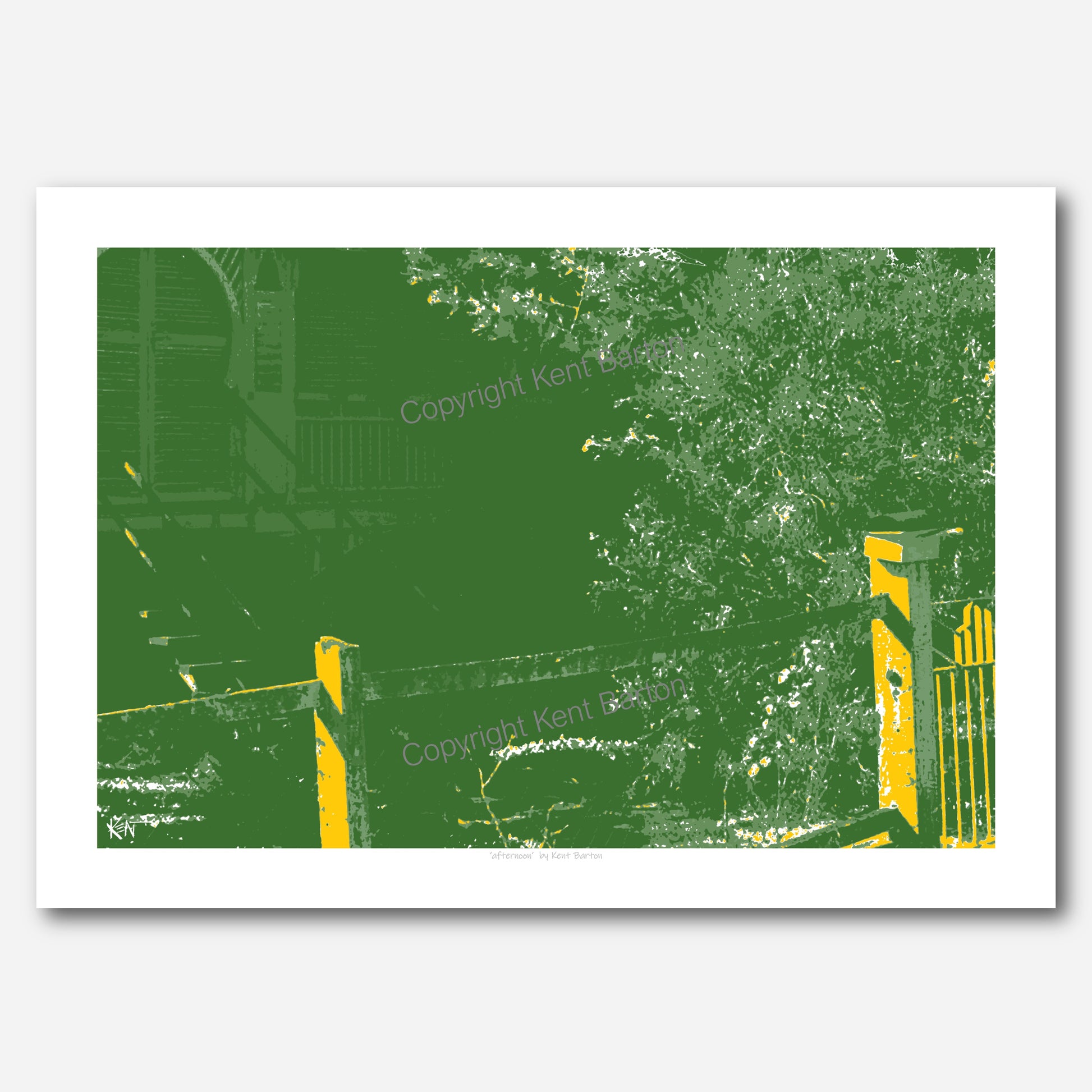 "A sunlit timber fence stands in front of an old timber house."