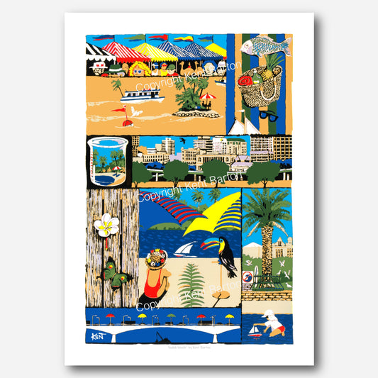 "Compilation of pictures of Southbank Parklands in Brisbane in the 90s."