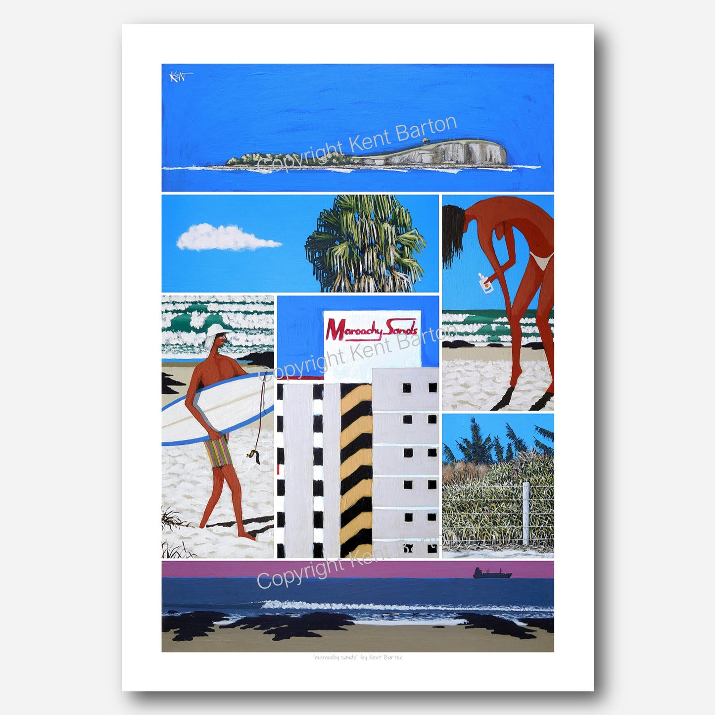 "Compilation of pictures of the beach surrounds of the hotel Maroochy Sands on the Sunshine Coast during the 80s."